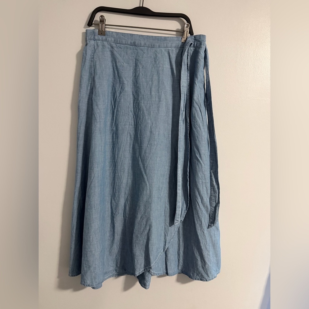 J. Crew Asymmetrical Light Blue Skirt - Picture 6 of 9